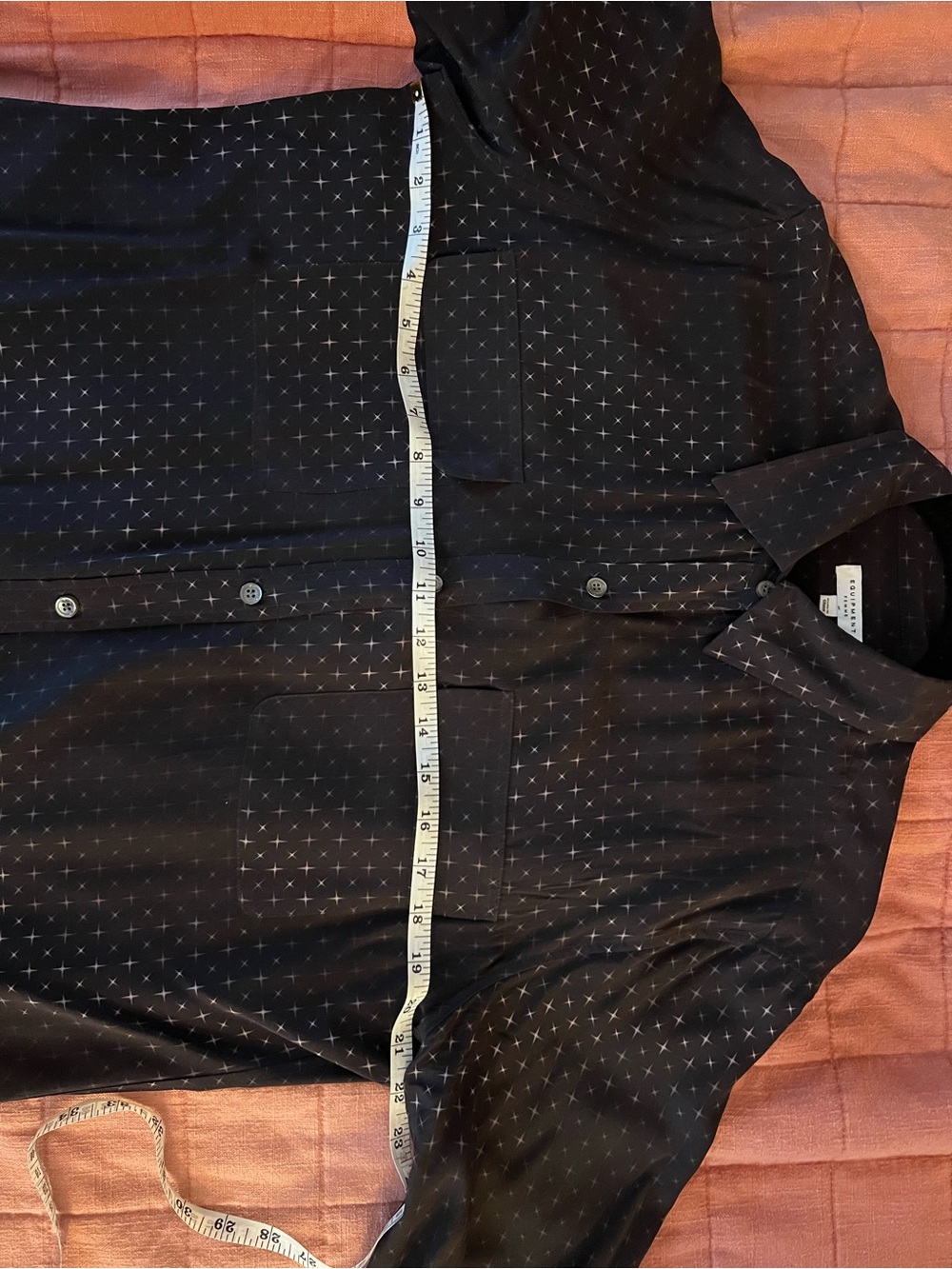 Equipment Black Star Print Silk Blouse - Picture 7 of 10